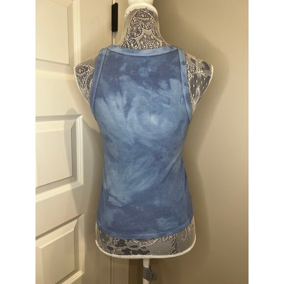 American Eagle Crop Top Tank size Medium M Blue Tie Dye - Picture 3 of 5